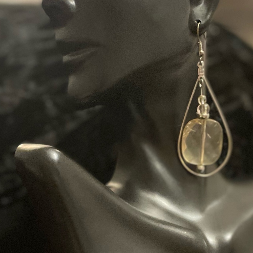 “Hoop Dreams” Silver-tone Dangle Earrings